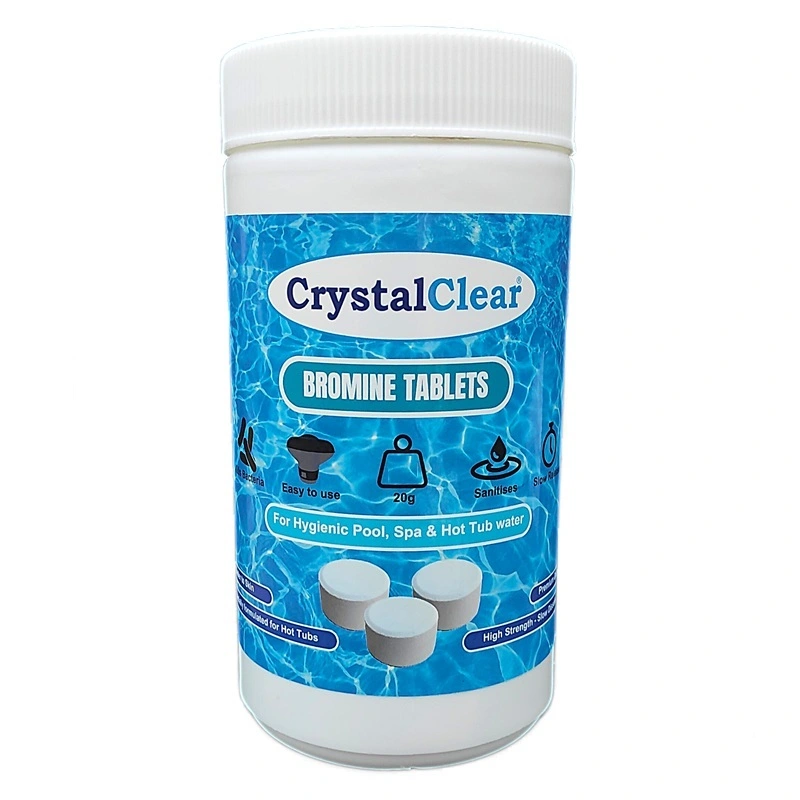 800g tub of CrystalClear Bromine Tablets for Pools, Spas and Hot Tubs