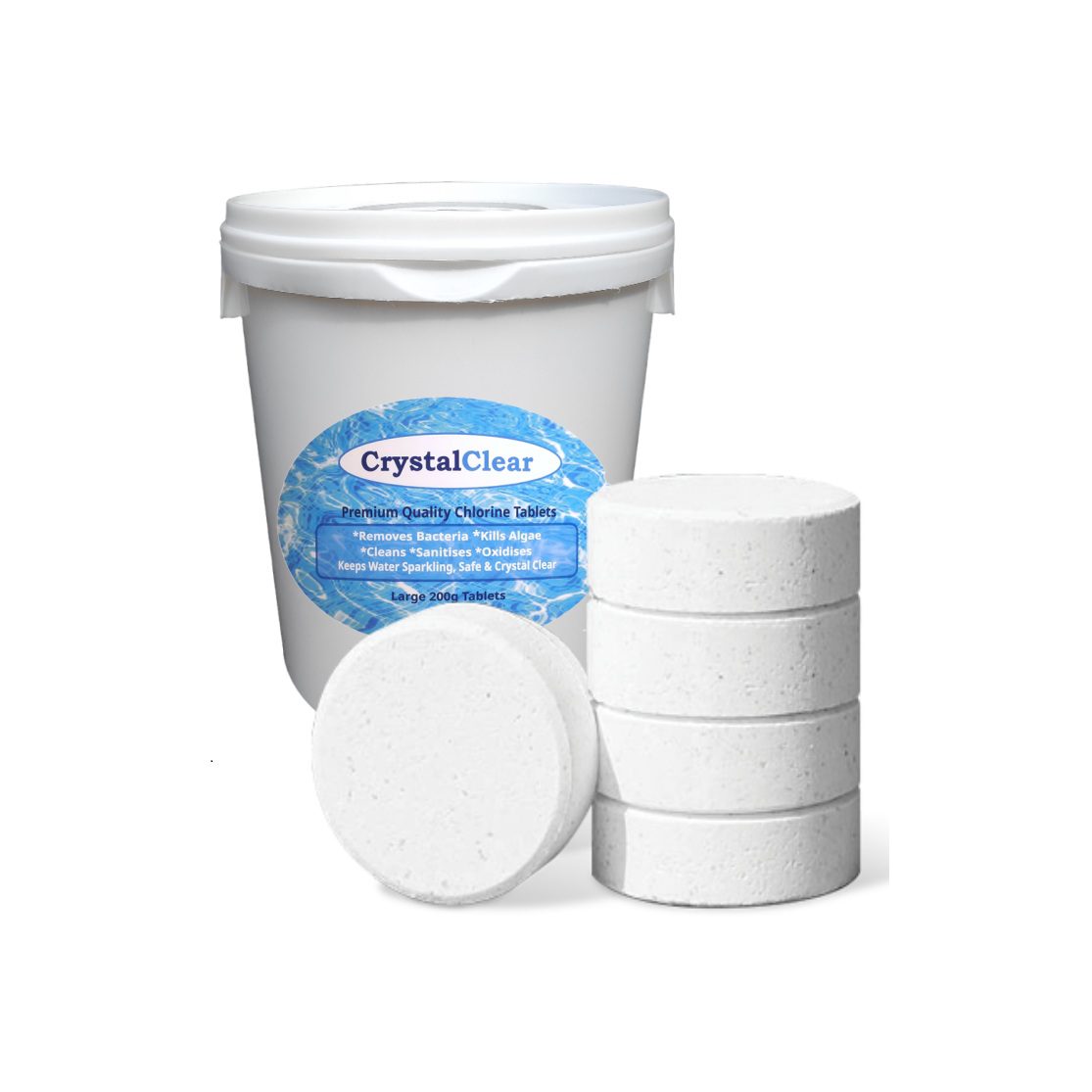 5x 200g large multi-functional chlorine tablets for swimming pools 1kg